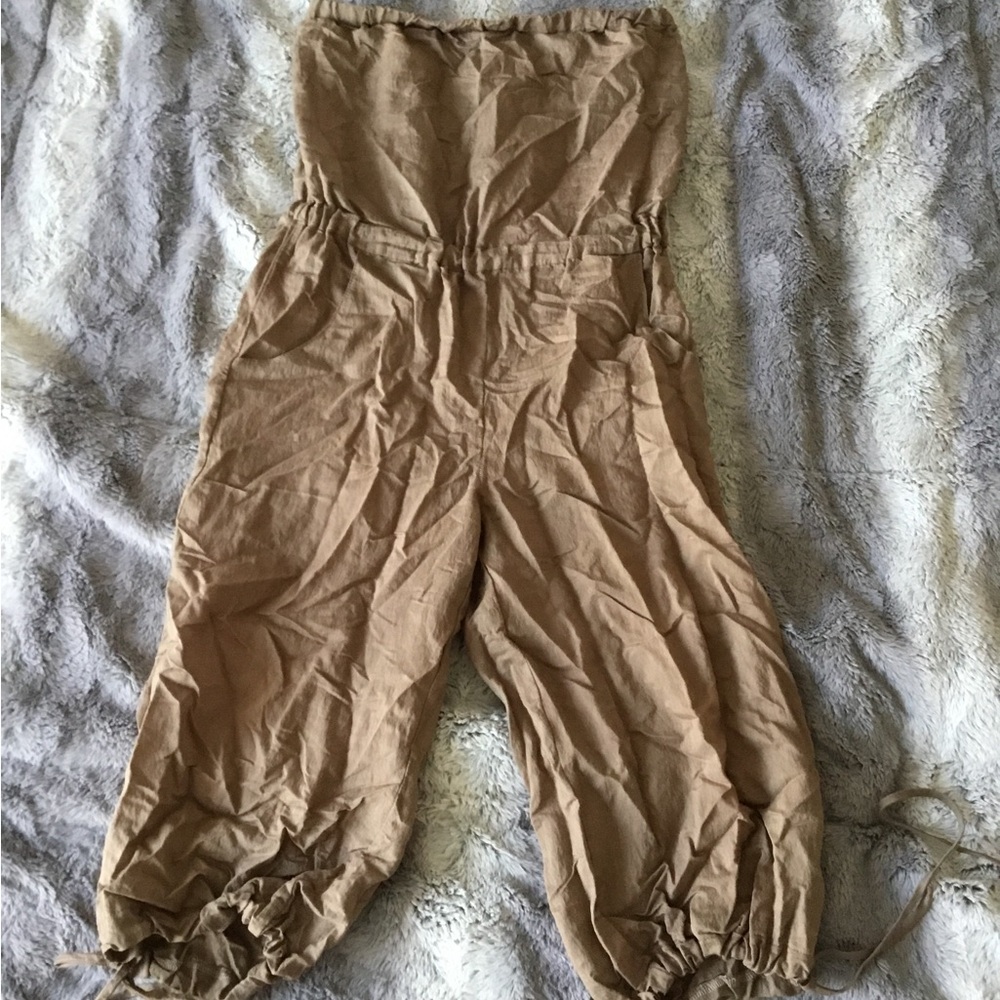 Stylish Tan olive romper Jumpsuit